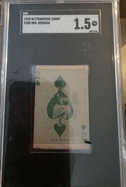1933 Rittenhouse Candy E285 Wm. Herman SGC 1.5