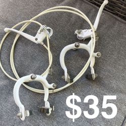 Vintage BMX , Complete Front And Rear Brake Calipers And Levers, No Damage, Perfect 4 Klunker, 70s, 1970, 80s , 1980, $35 Pair, Located In LaHabra Ca