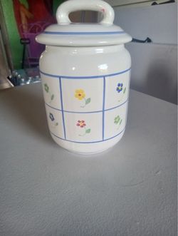 Ceramic kitchen canister jar