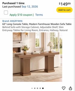 Brand new console table