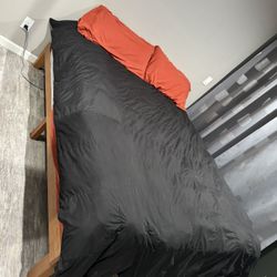 Wooden Cali King Size Bed frame  And Mattress No Box Spring Needed