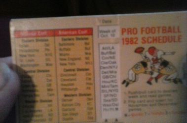 Pro Football 1982 Schedule