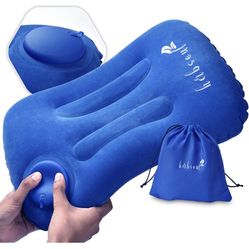 HerbSoul The Ultimate Outdoor Beach Pillow: Perfect for Camping, Backpacking and Hiking - Inflatable and Compact Design for Neck and Lumbar Support wi