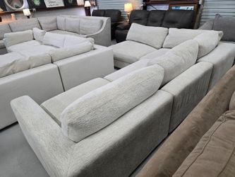Cindy Crawford Light Beige Sectional Couch – $1,150