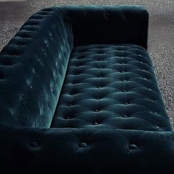 Emerald Green Tufted Designer Sofa