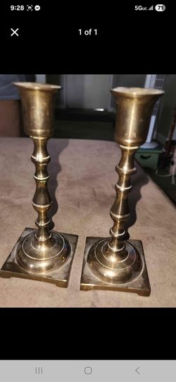 Vintage brass candle holders