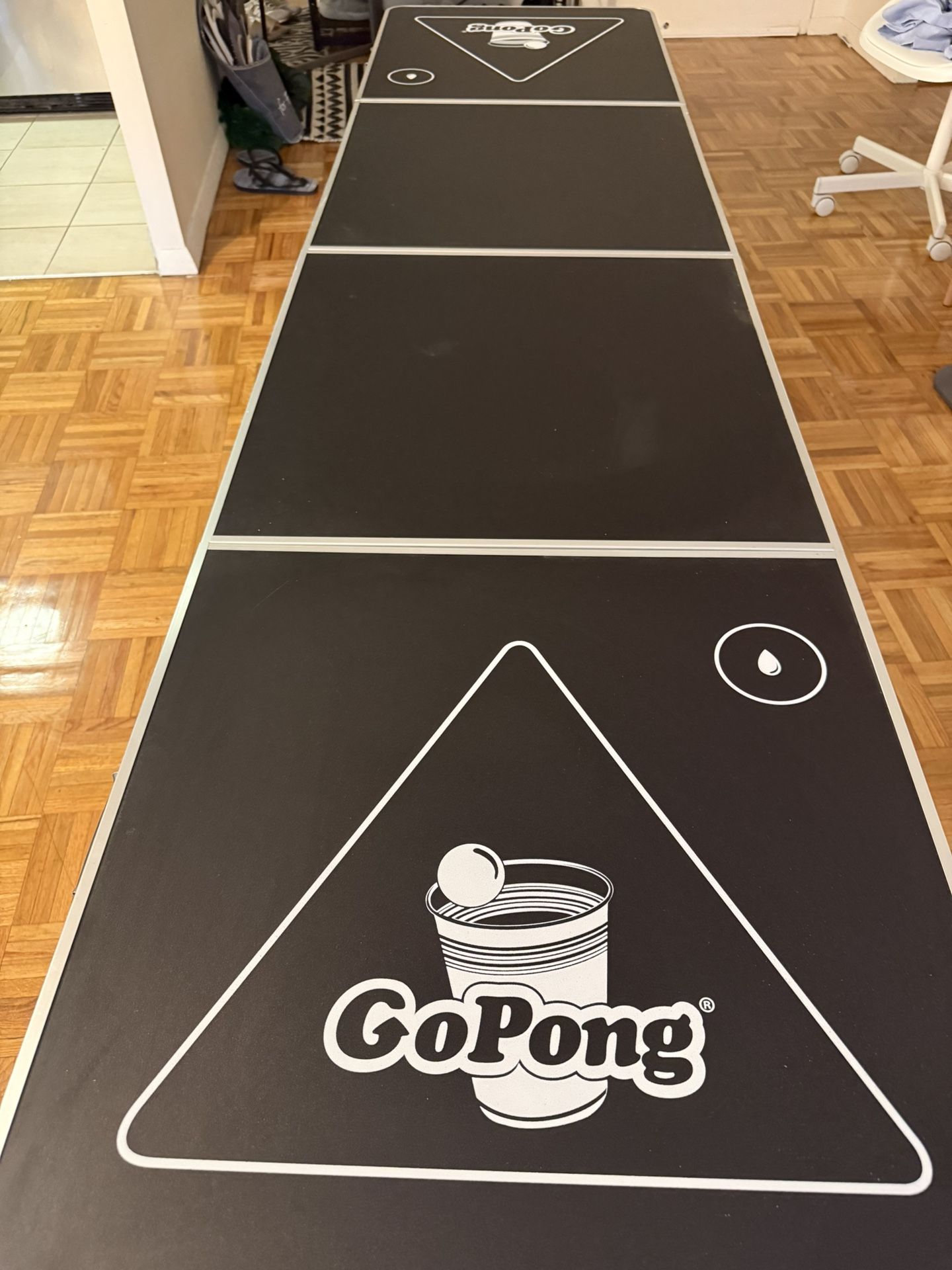 GoPong 8-Foot Folding Ping Pong / Beer Pong Table – Portable & Lightweight – $50 – Brookline Pickup