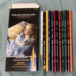 Prismacolor Premier Verithin 12 Colored Pencils