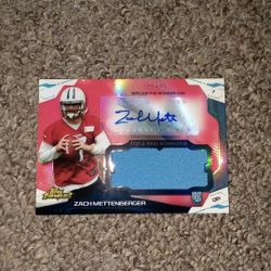 Zach Mettenberger Autograph And Jersey Card 01/75