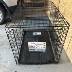 Large (43x29x31) Collapsible 2-Door Wire Crate by Midwest Homes for Pets