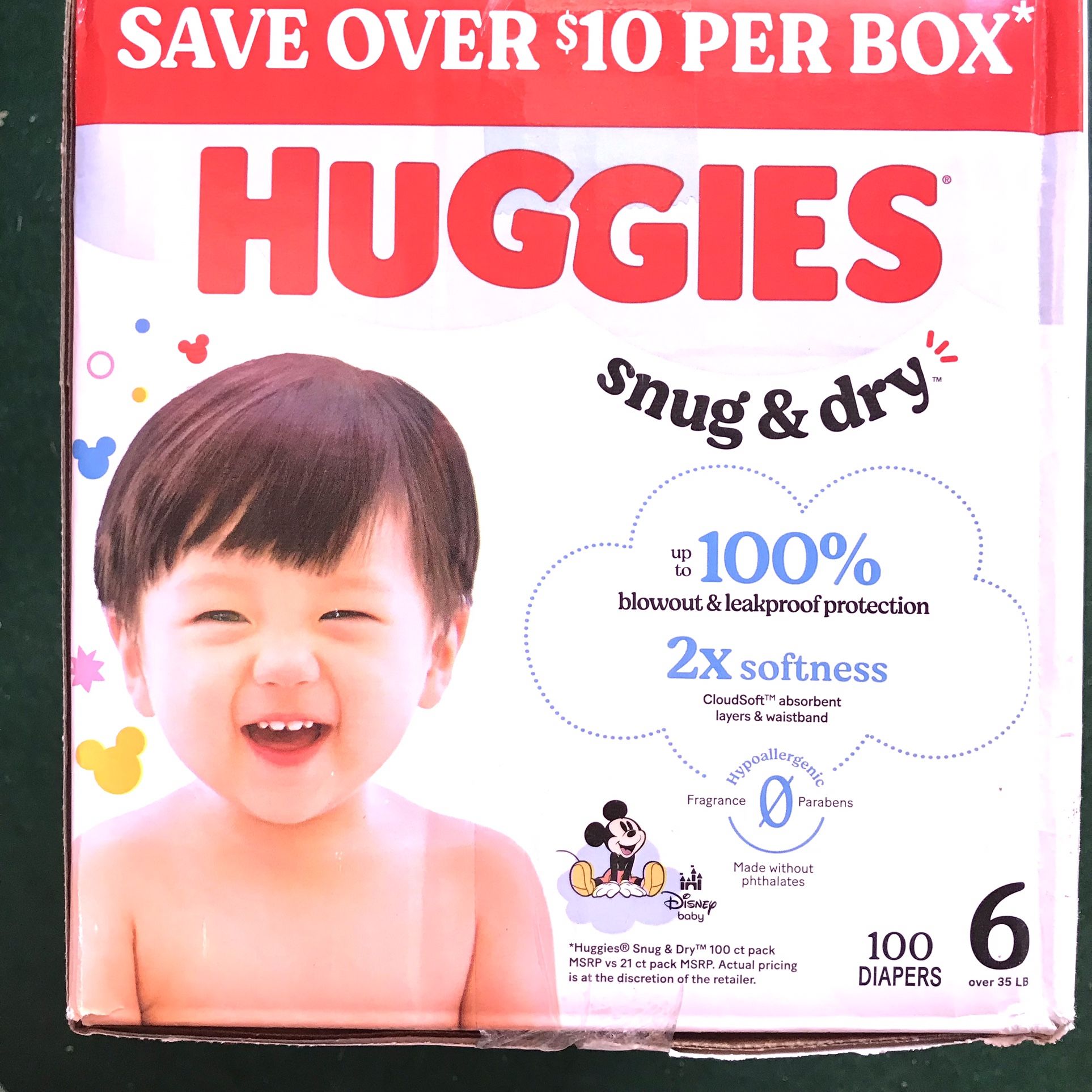 Huggies Snug Dry Size 6/100 Diapers 