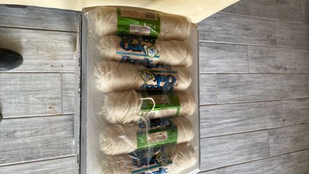 6 rolls skein of off white yarn