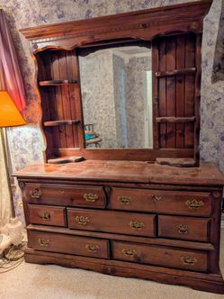 Wooden Dresser with mirror
