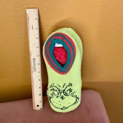 CHRISTMAS GRINCH BIG FACE KNIT SLIPPER SOCKS, GREAT GIFT (SALE)