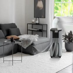 8,000 BTU Portable Air Conditioner with Built-In Dehumidifier in Black

