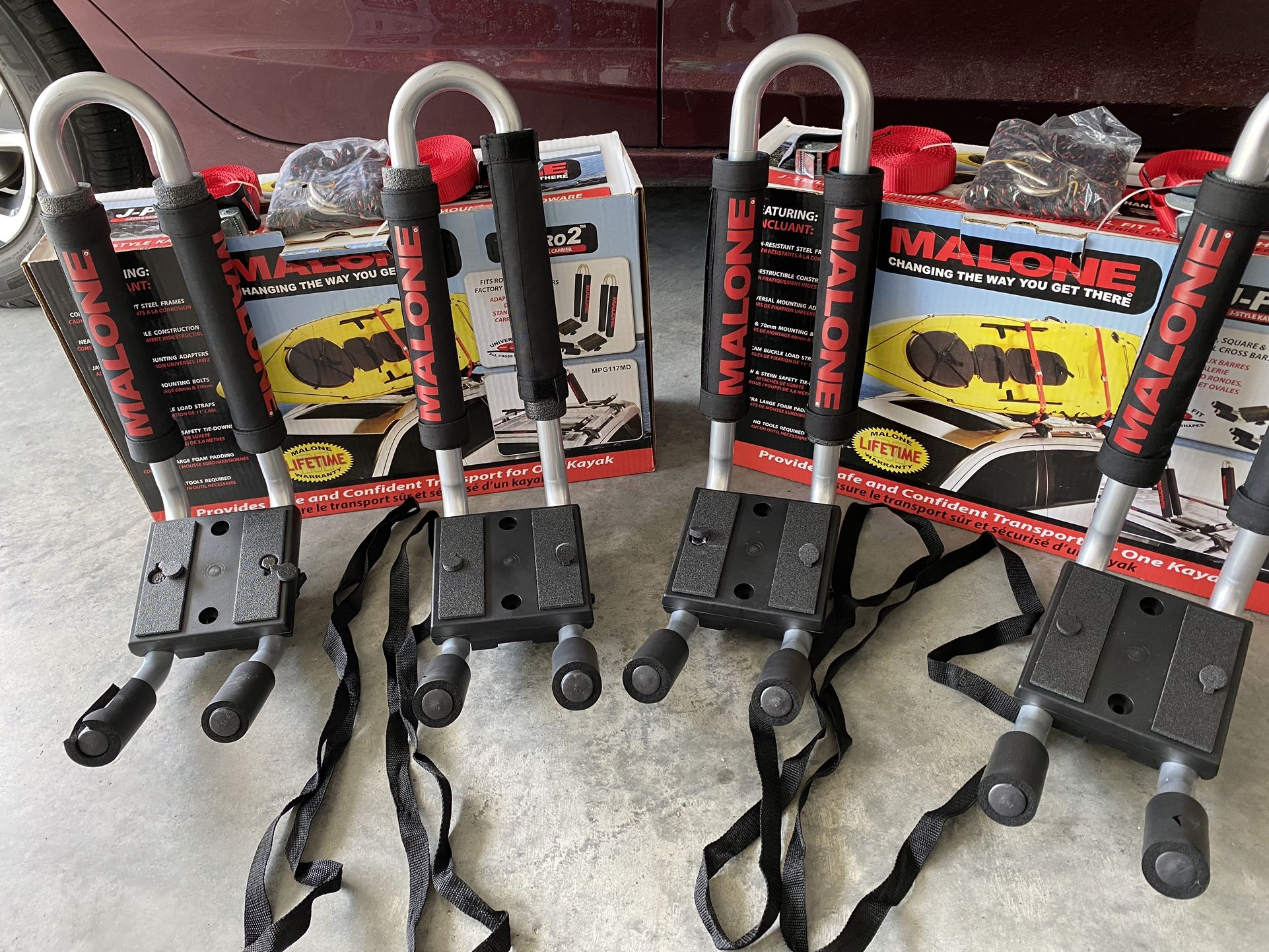 Malone kayak J Hooks With Roof Rack 