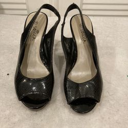 Sbicca Black Wedges Size 7W