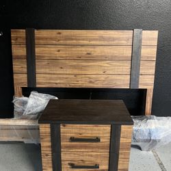 Bed Frame And Nightstand 