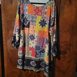 New Womens bohemian retro style plus size dress