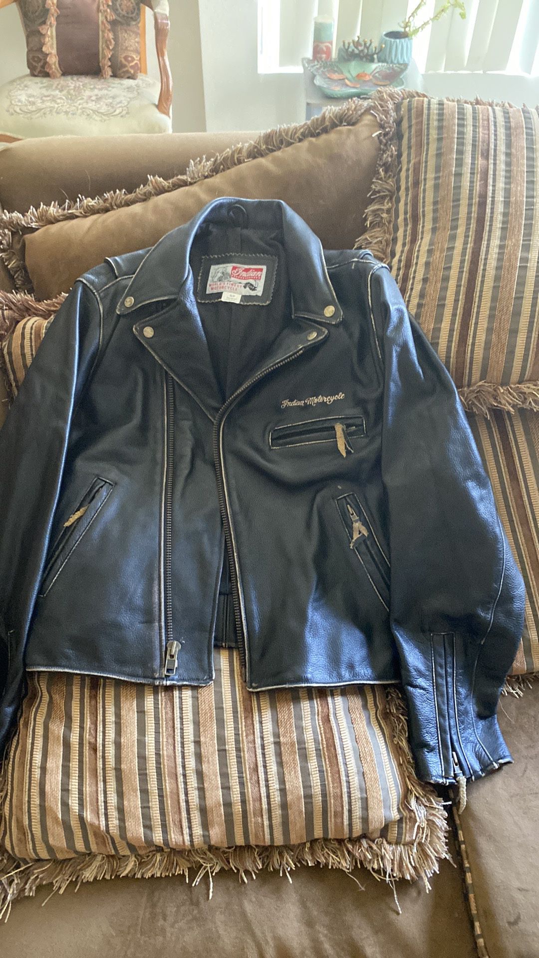 Indian Leather Motorcycle Jacket 