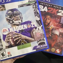 PS4 Games madden 21/NBA2K20 $20