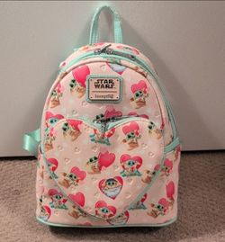 Loungefly mini backpack baby yoda.