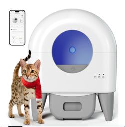 Fumoi Automatic Litter Box,App Control,Safety Sensor,Washable Litter Trays | 95L Large Capacity,Safety