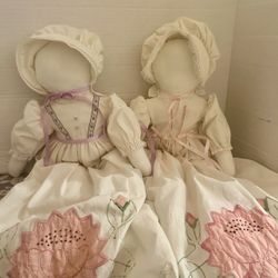 Amish Pillow Case Handmade Doll Set Of Two 