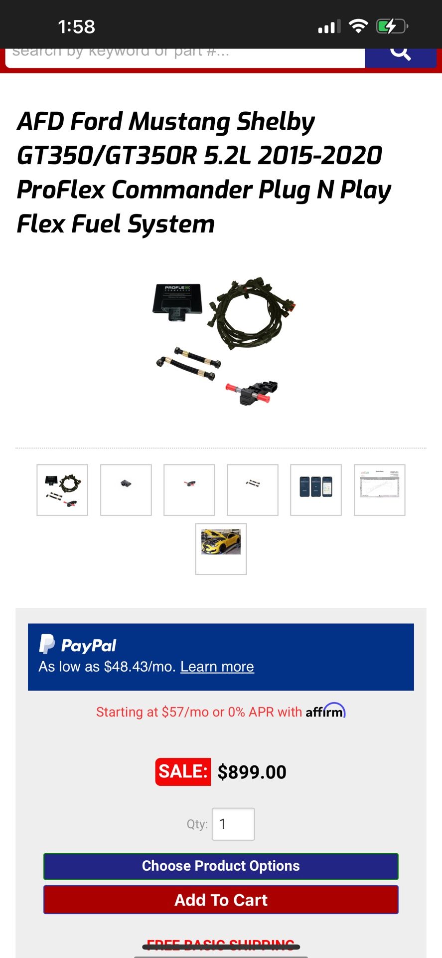AFD Proflex Commander Flex Fuel Kit GT350