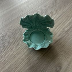 Turquoise Seashell Clam Jewelry Holder Dish