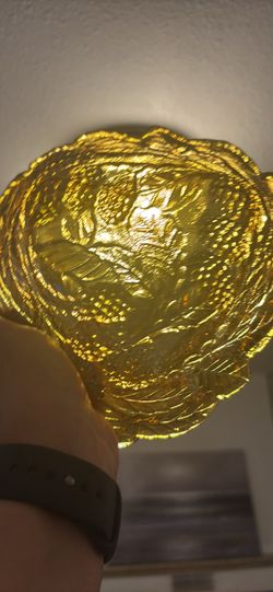Vintage Indiana marigold sunflower dish