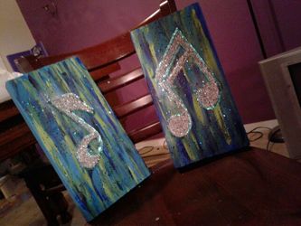 HANDMADE MUSIC NOTE PAINTINGS
