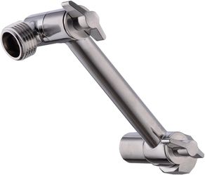 4 Inch Brass Shower Head Combo Adjustable Height Arm Mount,Brushed Nickel $23.99