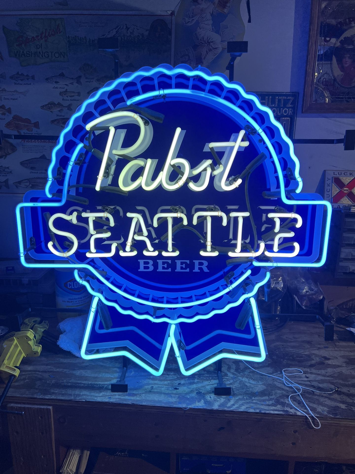 Pabst Blue Ribbon Beer Sign