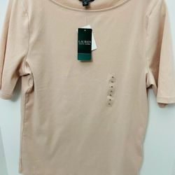 Lauren By Ralph Lauren Womens Size XL Light Pink Shirt