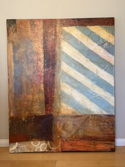 Bill Gingles “Opus Five #I” – Signed Acrylic Abstract Canvas, Gallery Provenance (48”×60”)