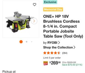 Job site table saw