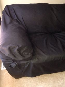 Black sofa love seat cover