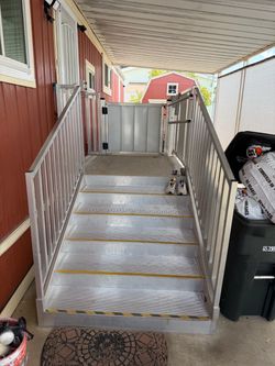 Wheel chair lift and stairs