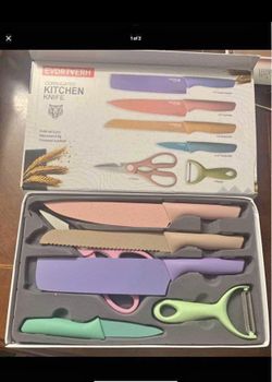 Colorful Kitchen Knives Set of 6 PCS Cute Fruit Knife Set with Gift Box