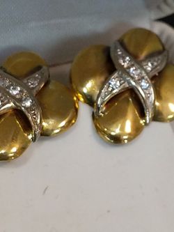 SOLID ,Gold DIAMOND EARRINGS