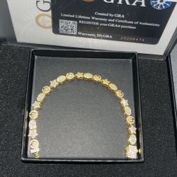 Gold Moissanite Bracelet 