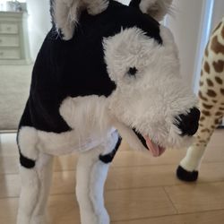 Melissa and Doug Real Life Size Huskie Dog Doll black white brand new