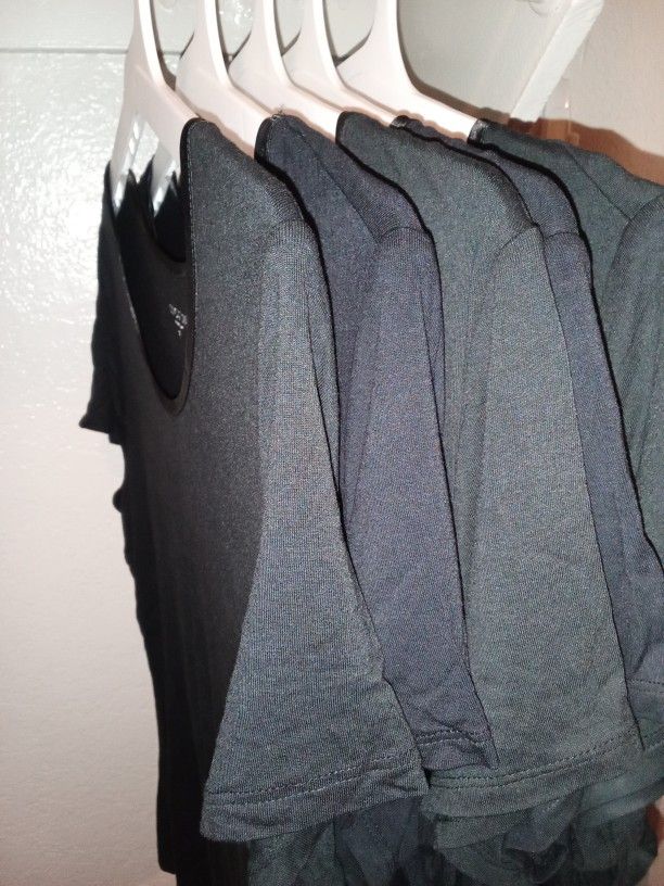 (12) Women's XL Black Stretch Short-Sleeve Shirts - $10 for All
