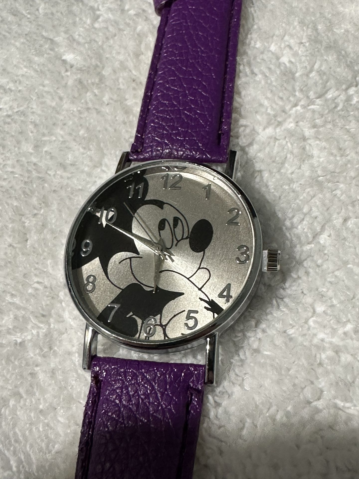 Mickey Watch- Purple Band- New 