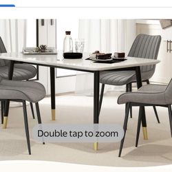 Upholstered Velvet Dining Chair Set of 4. Grey