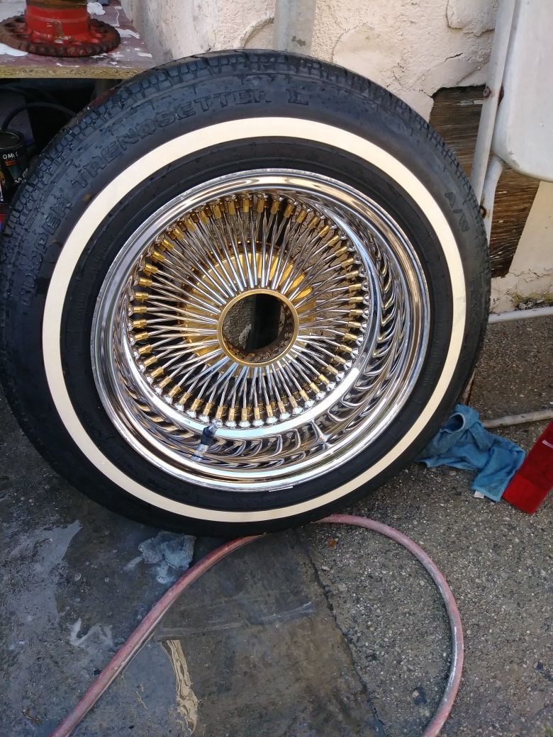 Ruote Dayton Vintage Lowrider 16'' Oro 144 Raggi – Anteriore O Coaster, Per Bici Lowrider E Cruiser