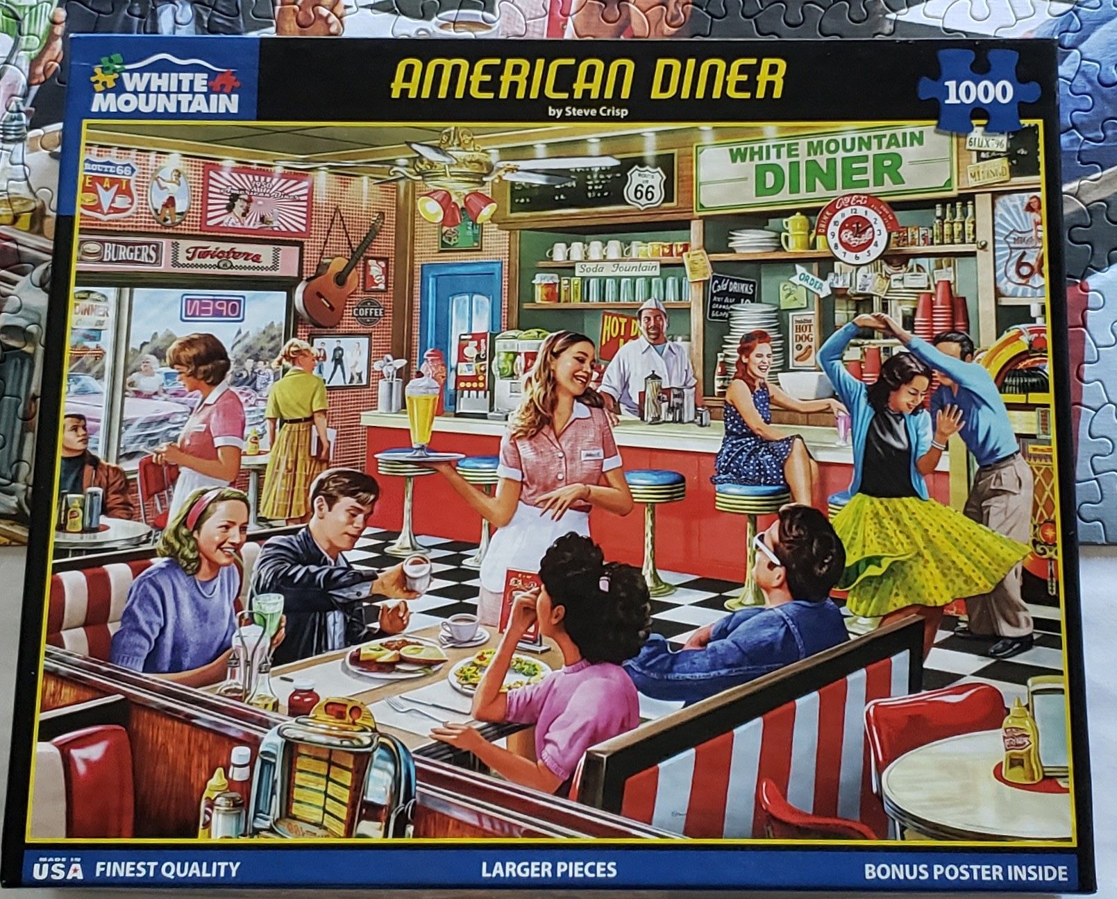 White Mountain 1000 pc puzzle American Diner