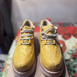 Zapato De Avestruz Color Miel  Medida 9 