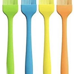 YUAKUOD  Set of 4 high temperature resistant silicone kitchen brushes